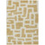 5' X 8' Gold And Ivory Abstract Washable Indoor Outdoor Area Rug Transitional Style - Gold, Ivory Color