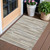 3' X 5' Taupe Gray And Ivory Striped Washable Indoor Outdoor Area Rug - Taupe, Gray, Ivory