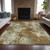 3' X 5' Terra Cotta And Beige Abstract Washable Indoor Outdoor Area Rug