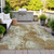 3' X 5' Terra Cotta And Beige Abstract Washable Indoor Outdoor Area Rug
