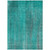 3' X 5' Teal Striped Washable Non Skid Indoor Outdoor Area Rug
