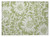 2' X 3' Green and Ivory Floral Washable Non Skid Indoor Outdoor Area Rug