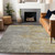 5' X 8' Gray Abstract Washable Indoor Outdoor Area Rug Transitional Style - Gray Color