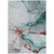 3' X 5' Teal Blue And Terra Cotta Abstract Washable Indoor Outdoor Area Rug