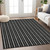 3' X 5' Black And Ivory Striped Washable Indoor Outdoor Area Rug Transitional Style - Black, Ivory Color