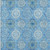 3' X 5' Denim Blue Sky Blue And Ivory Floral Medallion Washable Indoor Outdoor Area Rug