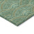 3' X 5' Sage Fern Green And Peach Geometric Washable Indoor Outdoor Area Rug