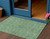 3' X 5' Sage Fern Green And Peach Geometric Washable Indoor Outdoor Area Rug