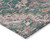 5' X 8' Emerald Teal Blue And Beige Oriental Washable Indoor Outdoor Area Rug