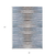3' X 5' Sky Blue And Denim Blue Striped Washable Indoor Outdoor Area Rug