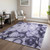 3' X 5' Purple And Lavender Abstract Washable Indoor Outdoor Area Rug