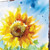 30" Yellow Brown And Green Solid Wood Sunflowers Garden Stake Home Accent