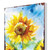 30" Yellow Brown And Green Solid Wood Sunflowers Garden Stake Home Accent