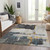 5' X 8' Charcoal Gray And Tan Abstract Washable Indoor Outdoor Area Rug