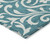 5' X 8' Teal Blue And Ivory Floral Washable Indoor Outdoor Area Rug Transitional Style - Teal Blue, Ivory Color