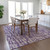 5' X 8' Purple And Lavender Abstract Washable Indoor Outdoor Area Rug Transitional Style - Purple, Lavender Color