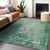 3' X 5' Emerald Abstract Washable Indoor Outdoor Area Rug