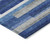 5' X 8' Navy Blue And Denim Blue Striped Washable Indoor Outdoor Area Rug