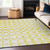 3' X 5' Yellow And Gray Geometric Washable Indoor Outdoor Area Rug