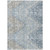 3' X 5' Denim Blue And Beige Geometric Washable Indoor Outdoor Area Rug