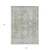 5' X 8' Artichoke Green Oriental Washable Indoor Outdoor Area Rug