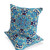 Set of Two 18" Blue Geometric Indoor Outdoor Throw Pillow Cover and Insert - 606114912415
