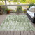 5' X 8' Green And Ivory Abstract Washable Indoor Outdoor Area Rug Transitional Style - Green, Ivory Color