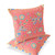 Set of Two 16" X 16" Blue and Pink Peacock Blown Seam Floral Indoor Outdoor Throw Pillow Polyester Decor