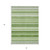 3' X 5' Artichoke Green Striped Washable Non Skid Indoor Outdoor Area Rug - Artichoke Green
