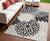 4' X 6' Black And White Floral Indoor Outdoor Area Rug