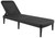 75" Black Heavy Duty Plastic Outdoor Stacking Chaise Lounge