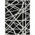 5' X 8' Black And Ivory Geometric Washable Indoor Outdoor Area Rug Transitional Style - Black, Ivory Color