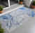 3' X 5' Navy Blue Abstract Washable Non Skid Indoor Outdoor Area Rug