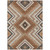 3' X 5' Copper Brown And Beige Tribal Washable Indoor Outdoor Area Rug