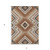 3' X 5' Copper Brown And Beige Tribal Washable Indoor Outdoor Area Rug