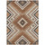 3' X 5' Copper Brown And Beige Tribal Washable Indoor Outdoor Area Rug