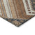 3' X 5' Copper Brown And Beige Tribal Washable Indoor Outdoor Area Rug