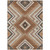 3' X 5' Copper Brown And Beige Tribal Washable Indoor Outdoor Area Rug