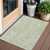 3' X 5' Artichoke Green And Fern Green Abstract Washable Indoor Outdoor Area Rug Transitional Style - Artichoke Green, Fern Green Color