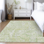 3' X 5' Artichoke Green And Fern Green Abstract Washable Indoor Outdoor Area Rug