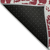 8' Runner Red and White Abstract Washable Non Skid Indoor Outdoor Runner Rug