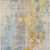 5' X 8' Linen Teal Blue And Copper Abstract Washable Indoor Outdoor Area Rug