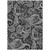 5' X 8' Black Gray And White Paisley Washable Indoor Outdoor Area Rug