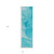 8' Runner Teal Abstract Washable Non Skid Indoor Outdoor Runner Rug Transitional Style - Teal Blue Color