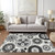 3' X 5' Black Gray And Silver Floral Medallion Washable Indoor Outdoor Area Rug - Black, Gray, Silver