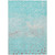 3' X 5' Aqua And Teal Blue Abstract Washable Indoor Outdoor Area Rug - Aqua, Teal Blue