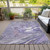 3' X 5' Lavender Purple And Gray Abstract Washable Indoor Outdoor Area Rug