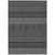 3' X 5' Black And Ivory Chevron Washable Indoor Outdoor Area Rug - Black, Ivory