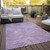 3' X 5' Lavender Purple And Ivory Geometric Washable Indoor Outdoor Area Rug