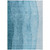 5' X 8' Teal Blue Aqua And Blue Ombre Washable Indoor Outdoor Area Rug